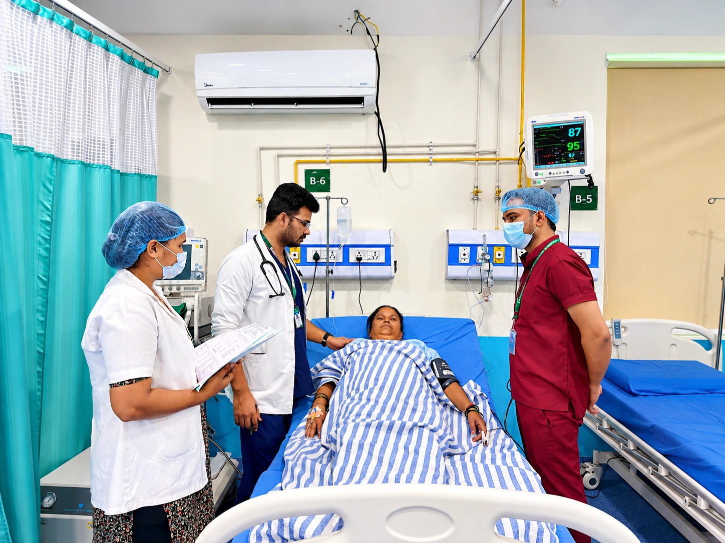 Ward rounds with medical staff